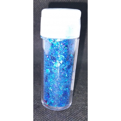 glitter holographic blue